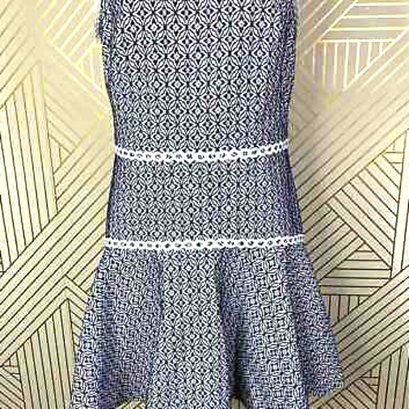 MONIQUE LHUILLIER  Anthropologie Meagan Geometric Print Dress - Picture 5 of 16